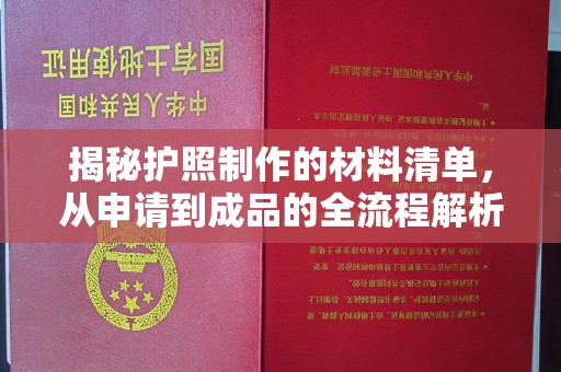 玉州揭秘护照制作的材料清单，从申请到成品的全流程解析