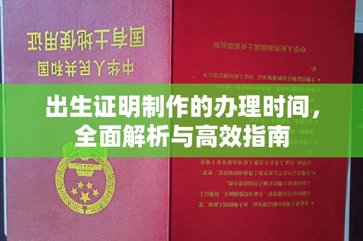 玉州出生证明制作的办理时间，全面解析与高效指南