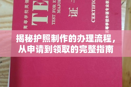 玉州揭秘护照制作的办理流程，从申请到领取的完整指南