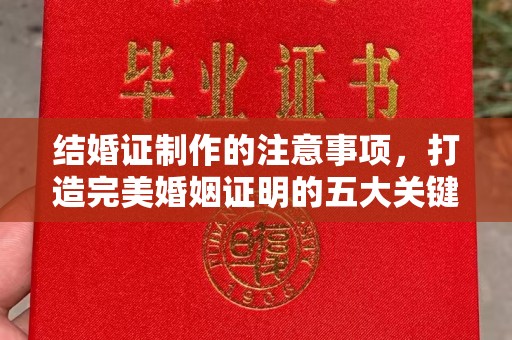 玉州结婚证制作的注意事项，打造完美婚姻证明的五大关键点