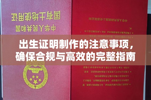 玉州出生证明制作的注意事项，确保合规与高效的完整指南