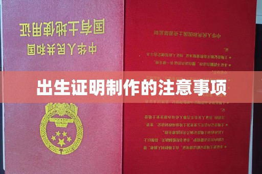 玉州出生证明制作的注意事项