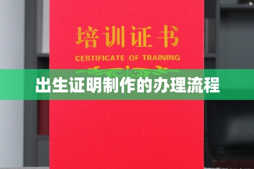 玉州出生证明制作的办理流程
