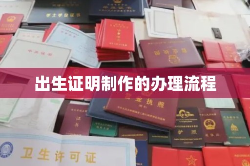 玉州出生证明制作的办理流程