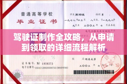 玉州驾驶证制作全攻略，从申请到领取的详细流程解析